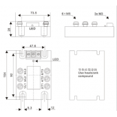 LDG 三相電機正反轉(zhuǎn)固態(tài)繼電器SSRRR2A48D550系列